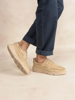Chaussures bateau homme sable JAZZSEA