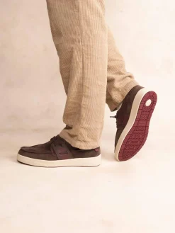 Chaussures Bateau Homme Textile Légères Chataigne GEOBOAT