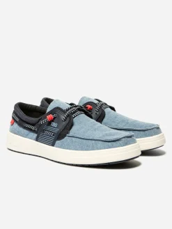 Chaussures Bateau Homme Textile Légères Bleu GEOBOAT