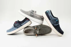 Chaussures Bateau Homme Textile Légères Bleu Marine GEOBOAT