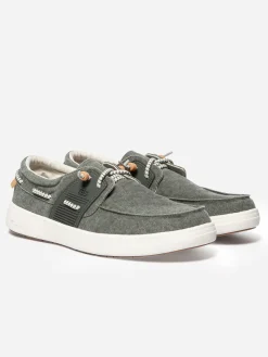 Chaussures Bateau Homme Textile Légères Vert Foncé GEOBOAT