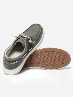 Chaussures Bateau Homme Textile Légères Vert Foncé GEOBOAT