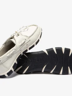 Chaussures Femme Esprit Bateau Cuir Blanc