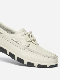 Chaussures Femme Esprit Bateau Cuir Blanc