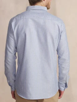 Chemise Chambray Manches Longues Bleu RHAVICHE