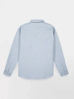 Chemise Chambray Manches Longues Bleu RHAVICHE