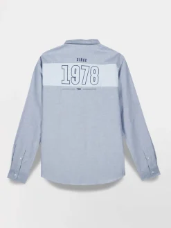Chemise Chambray Manches Longues Bleu JAMADCHE