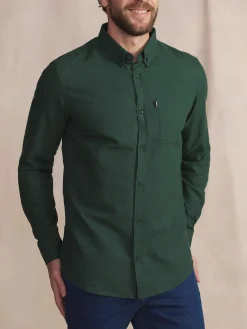 Chemise Homme Coton Flanelle Vert BERLICHE