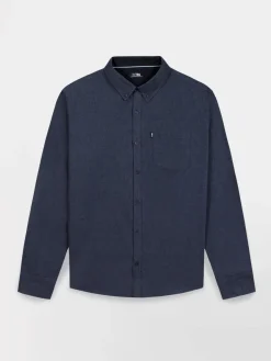 Chemise Homme Coton Flanelle Bleu BERLICHE