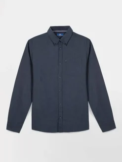 Chemise Homme Coton Flanelle Bleu BERLICHE