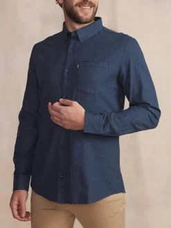 Chemise Homme Coton Flanelle Bleu BERLICHE