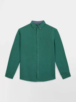 Chemise Homme Coupe Confort Lin/Coton Vert LYNERCHE