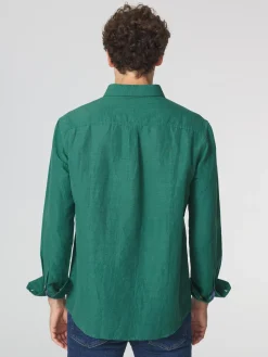 Chemise Homme Coupe Confort Lin/Coton Vert LYNERCHE