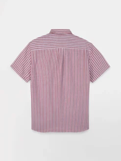 Chemise Homme Coupe Confort Rayures Rouge et Blanc YOHANCHA