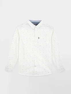Chemise Homme Coupe Regular Motif Fantaisie Blanc TARICCHE