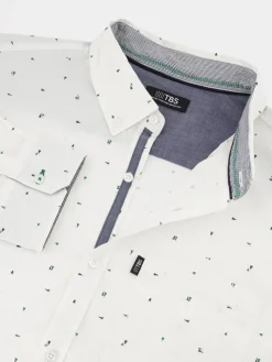 Chemise Homme Coupe Regular Motif Fantaisie Blanc TARICCHE