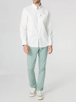 Chemise Homme Coupe Regular Motif Fantaisie Blanc TARICCHE