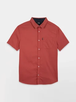 Chemise Homme Coupe Regular Popeline Rouge HELYOCHA