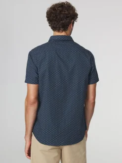 Chemise Homme Coupe Regular Popeline Marine HELYOCHA