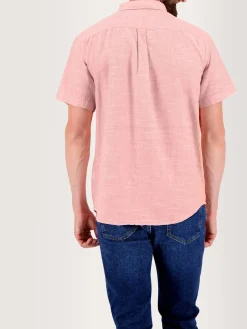 Chemise Homme Manches Courtes Coton Corail