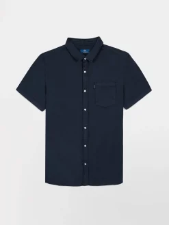 Chemise Homme Manches Courtes Coupe Confort Marine BRODYCHA