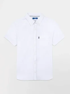 Chemise Homme Manches Courtes Coupe Confort Blanc BRODYCHA