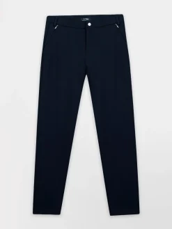 Chino Femme Stretch Poches Zippées Bleu SILVIPAN