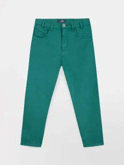 Corsaire Femme Ceinture Semi-élastiquée Vert SANTACOR