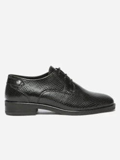Derbies Femme Confort Tout Cuir Noir FOSTINA