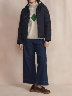 Doudoune Femme Manches Longues Bleu GRETABLO
