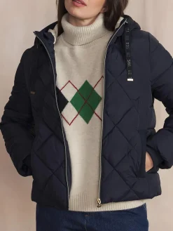 Doudoune Femme Manches Longues Bleu GRETABLO