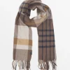 Echarpe Homme A Carreaux Beige