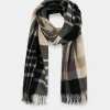 Echarpe Homme A Carreaux Marron ETHANNE