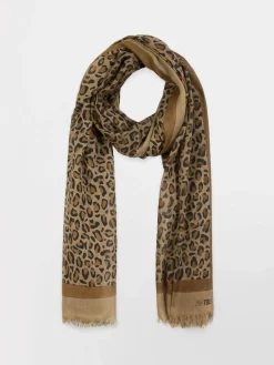 Foulard Femme Rectangulaire Léopard CLEOFOU