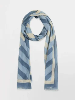Foulard Femme Rectangulaire Bleu CLEOFOU