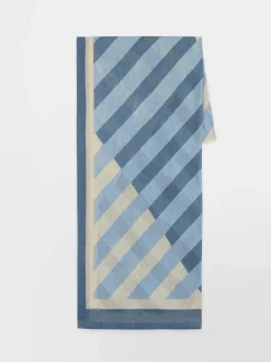 Foulard Femme Rectangulaire Bleu CLEOFOU