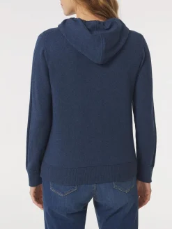Gilet Tricot Femme Coton Laine Bleu Foncé ENOLAGIL