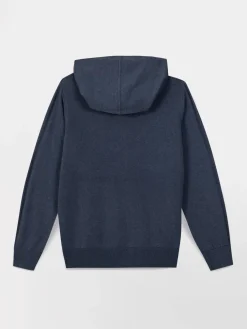 Gilet Tricot Femme Coton Laine Bleu Foncé ENOLAGIL