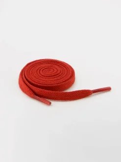 Lacets Plats Mixtes Coton Rouge
