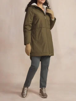 Manteau Long Femme Imperméable A Capuche Marron SUSANLON