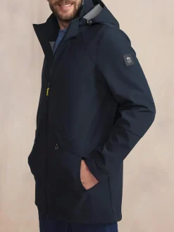 Manteau Long Homme Déperlant Marine HELNYLON