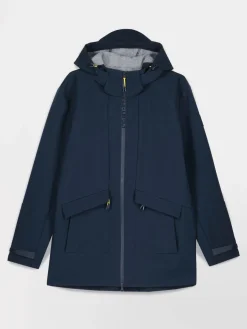 Manteau Long Homme Déperlant Marine HELNYLON