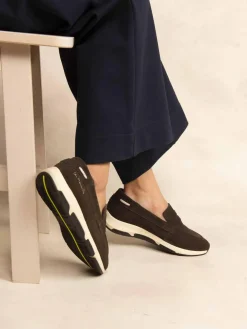 Mocassin Femme Cuir Chocolat JELIMOC