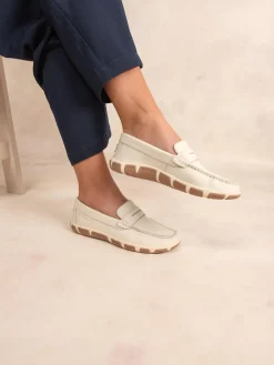 Mocassins femme light beige et chatain JAZABEL
