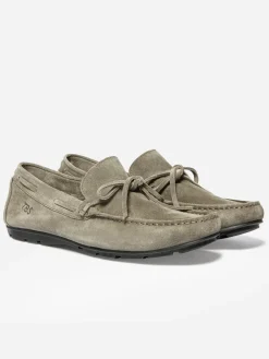 Mocassins Homme Cuir Velours Kaki SAWTELL