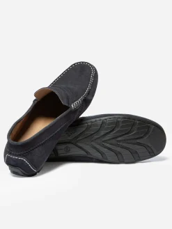 Mocassins Homme En Cuir Velours Marine