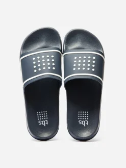 Mule Homme Synthétique Semelle Grip Marine