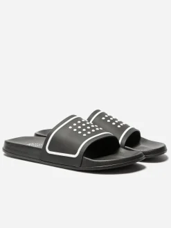 Mule Homme Synthétique Semelle Grip Noir
