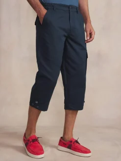 Pantacourt Homme Ceinture Semi-élastiquée Marine FUPPACOU