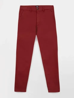 Pantalon Chino Homme Coton Recyclé Rouge FILAOFAN